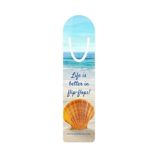 Shell Bookmark - Life is better in flip flops!