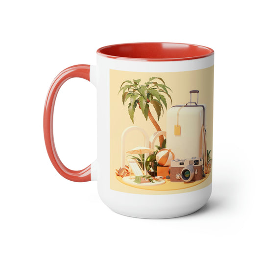 Java Beach Coffee Mug, 15oz - Every morning is a party at Java Beach!