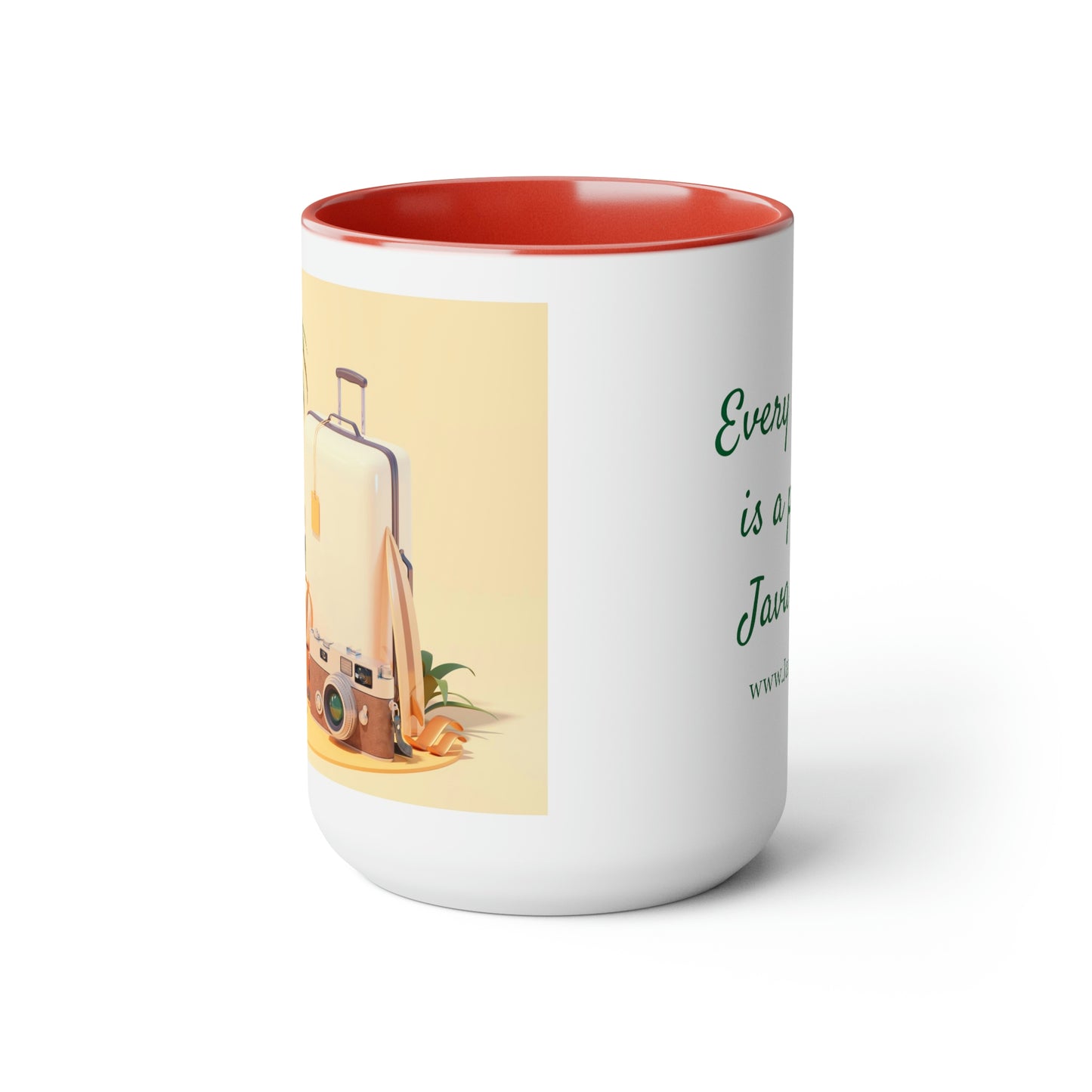 Java Beach Coffee Mug, 15oz - Every morning is a party at Java Beach!